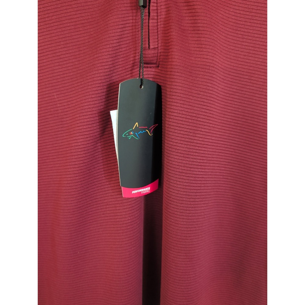 Greg Norman Mens Maroon Freedom Performance 1/4 Zip Golf Pullover Sweater L NEW - Picture 4 of 8